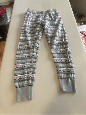Joe Fresh Gray and Light Pink Patterned Kids Leggings